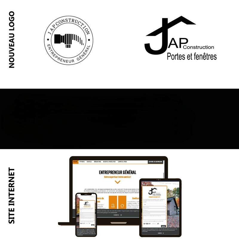 Création de Site Web et Refonte du Logo JAP Constuction